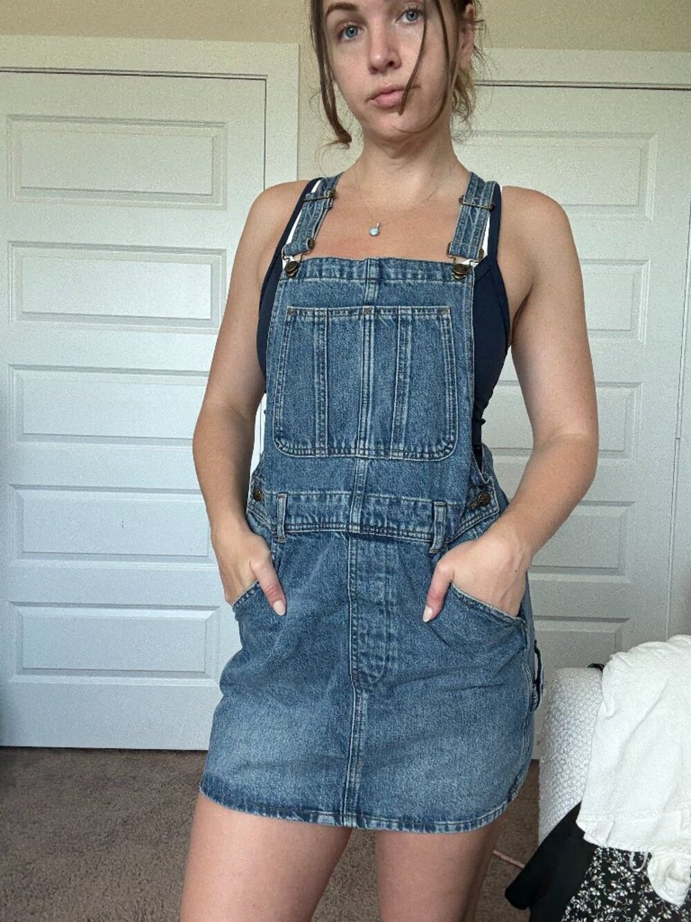 Madewell Overall Dress Denim Dress NWOT Medium